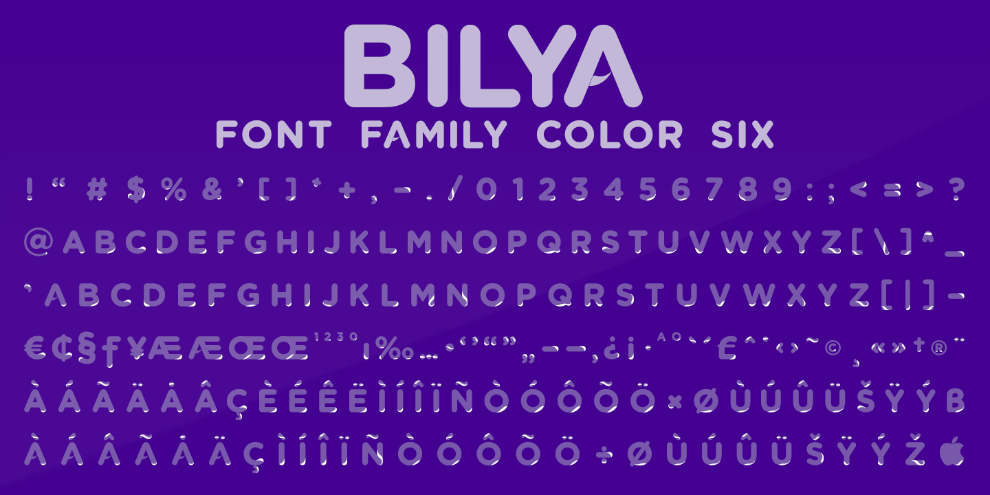 Przykładowa czcionka Bilya Layered #15